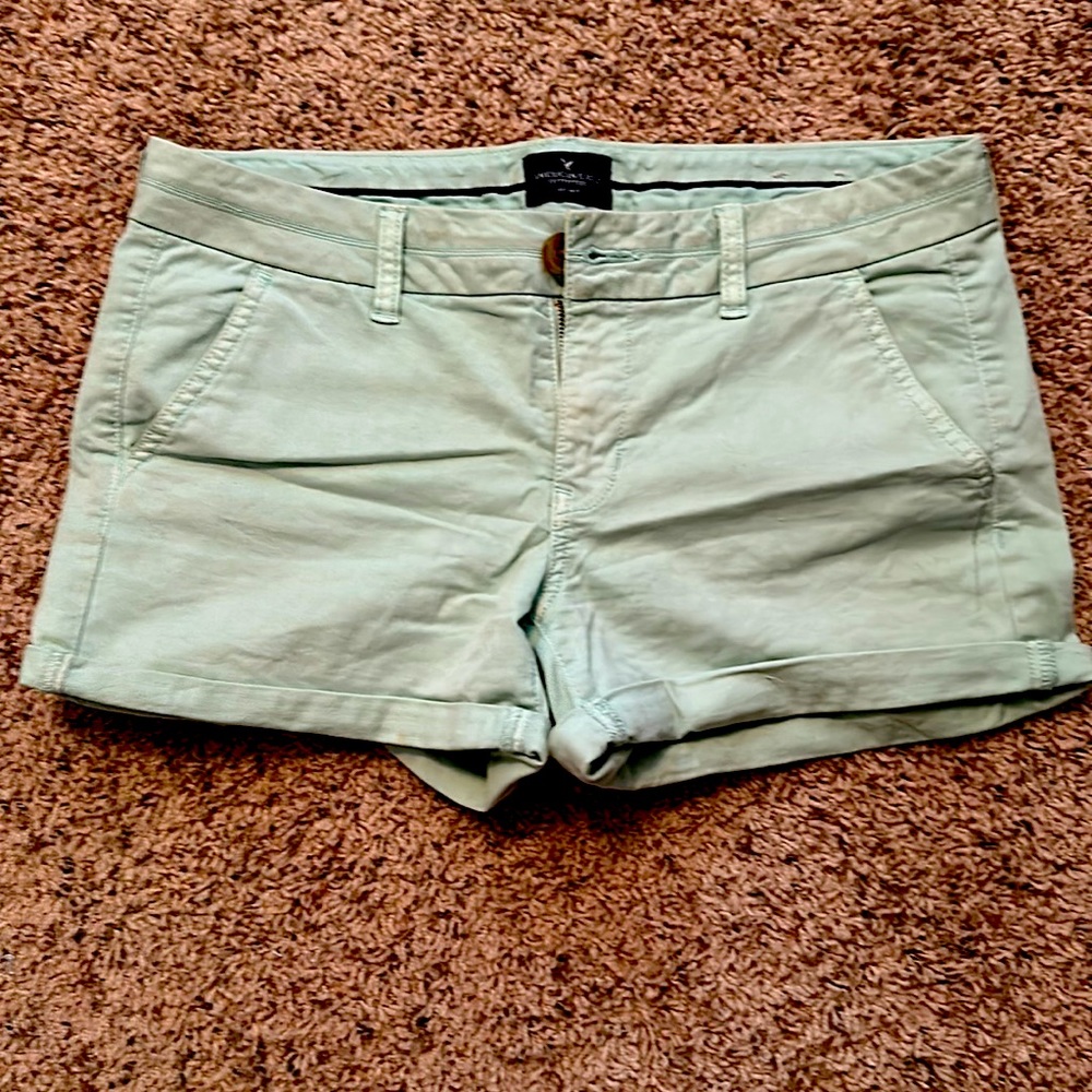Mint green shorts